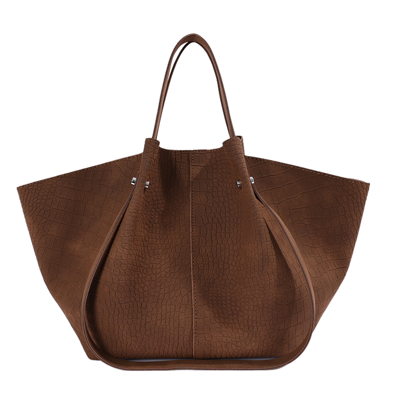 Women Bags On Sale - Luxury Crocodile-Embossed Leather Tote Bag for
