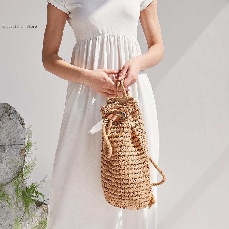 Handmade Drawstring Beach Shou - огляд і ціна Women'S Raffia Bags