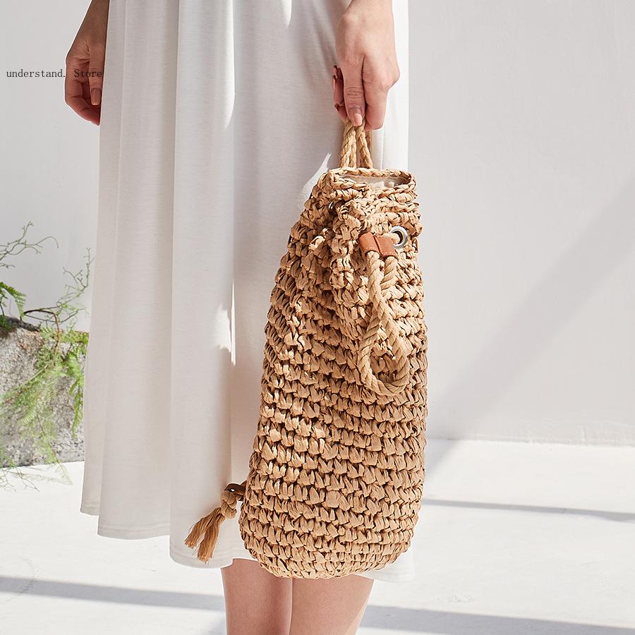Handmade Drawstring Beach Shou - огляд і ціна Women'S Raffia Bags