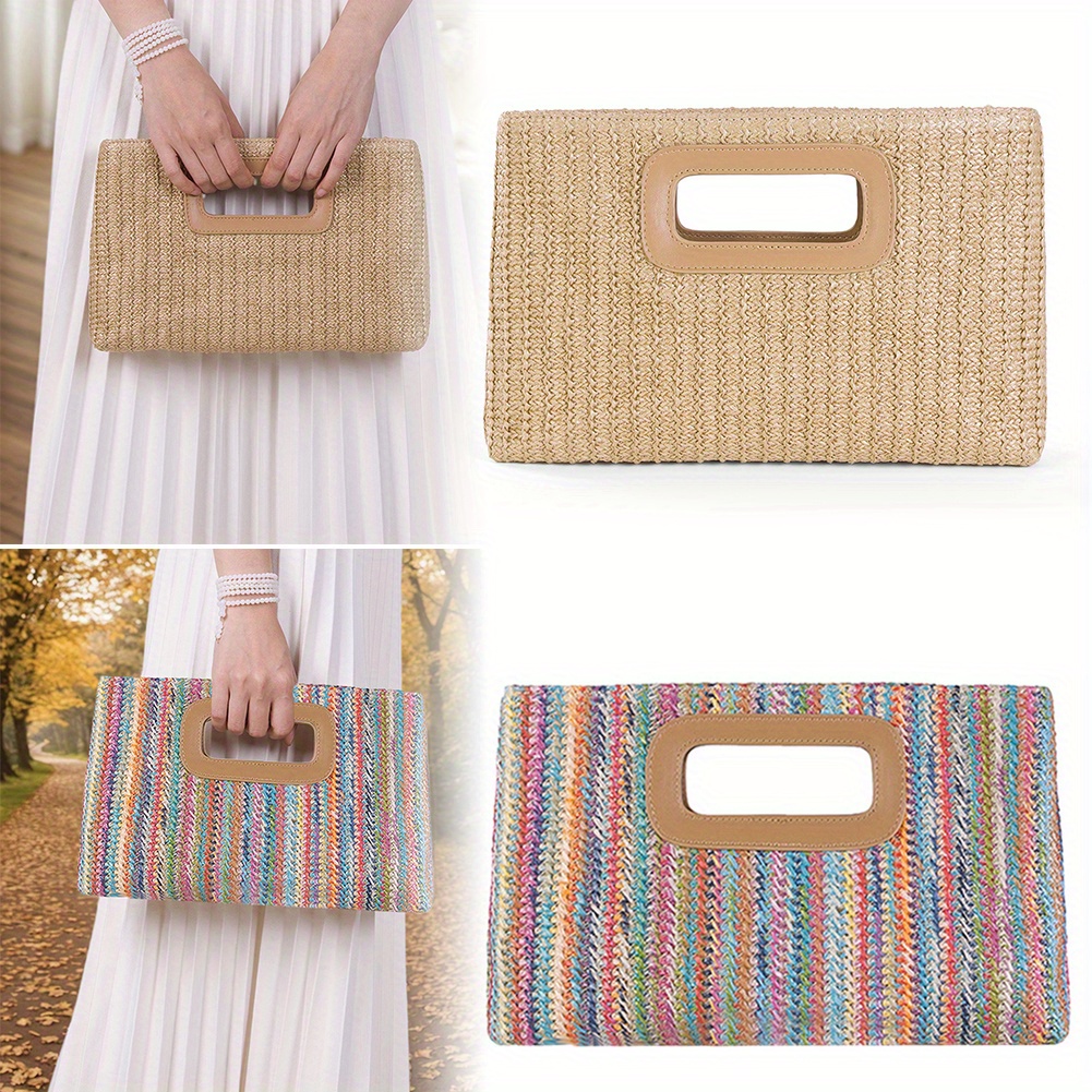 Luxury Clutch Handbag Purse fo - огляд і ціна Women'S Raffia Bags