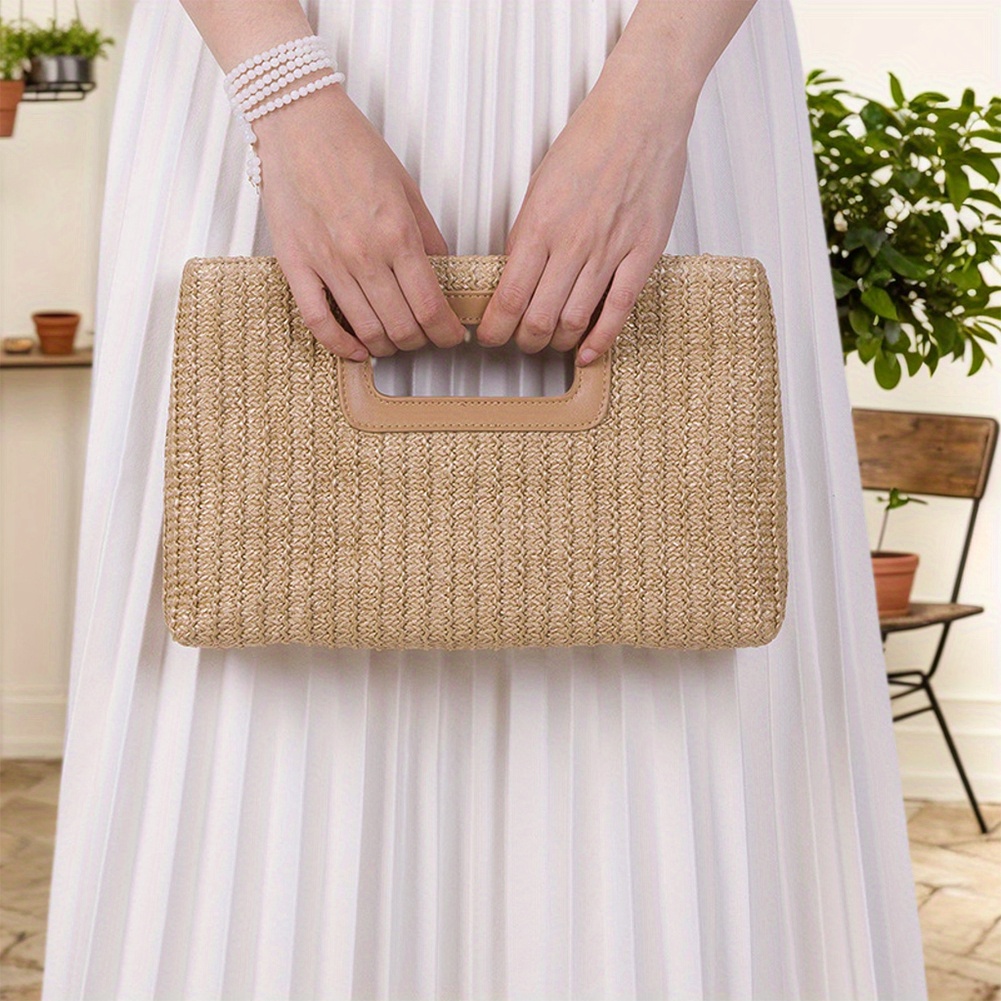 Luxury Clutch Handbag Purse fo - огляд і ціна Women'S Raffia Bags