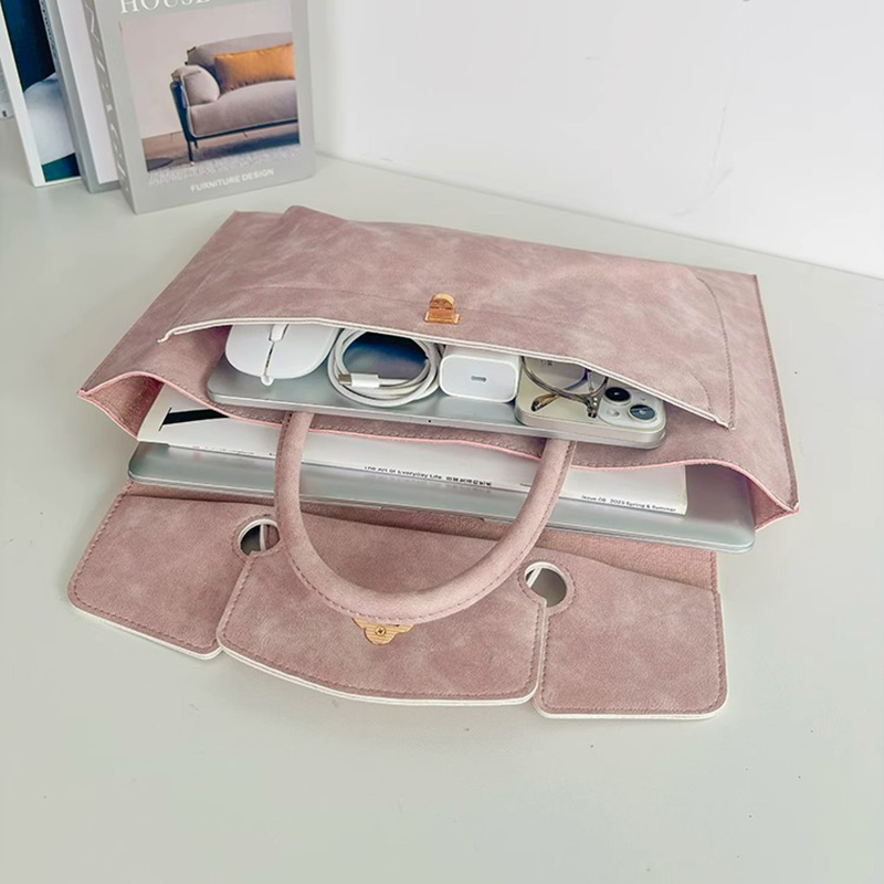 Elegant Pink PU Leather Laptop - огляд і ціна Women Hand Bags For Office