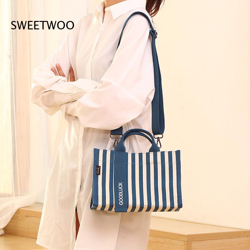 2026 Vertical Stripe Canvas Sm - огляд і ціна Women Hand Bags For Office